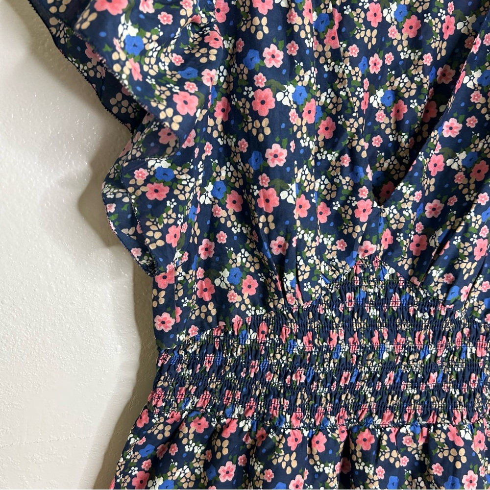 Trovata Paloma Cotton Silk Ruched Blouse Floral in Rolling Hills Size Large - Picture 12 of 15